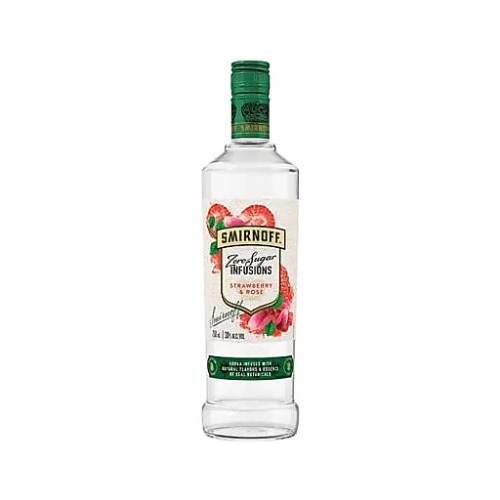 Smirnoff Vodka Zero Sugar Infusions Strawberry Rose - 750ML